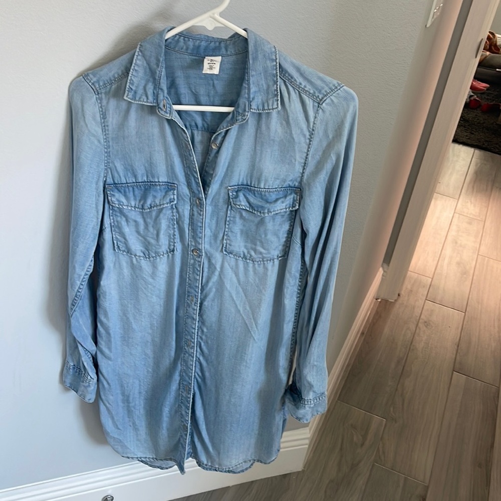 Woman’s denim dress